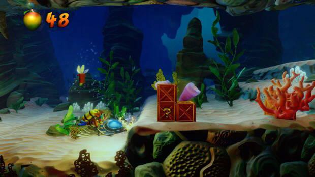 Las fases acuticas aaden ms variedad si cabe al desarrollo de la aventura.