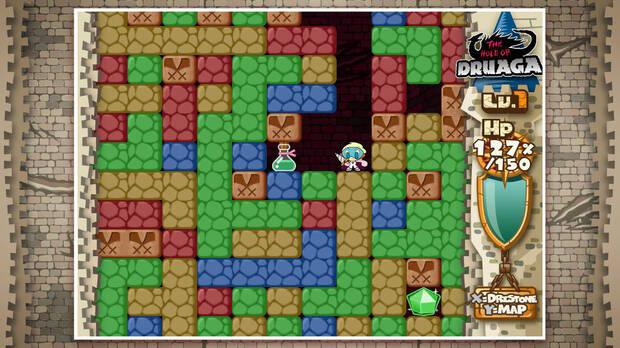 Tenemos que ir eliminando los bloques de colores que aparecen en cada fondo, pudiendo encadenar combos sucesivos.