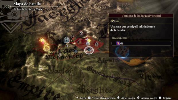 Cuando conquistemos una zona del mapa, podremos acceder a sus pueblos y lugares clave para obtener recompensas.