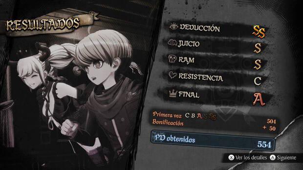 Tras completar los misteriosos aparece una puntuación, pero es injusta porque algunas deducciones solo se pueden sacar a la primera con suerte.