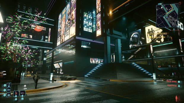 Se echa de menos una mayor cantidad de personas y coches por las calles de Night City, aunque es un recorte comprensible.