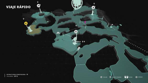 Los elementos de gestin tambin estn presentes en la exploracin, con la colocacin de torretas que conecten las minas a la base.