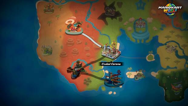 El modo grand prix no se basa solo en circuitos, sino en recorrer los espacios que los separan a modo de rally.