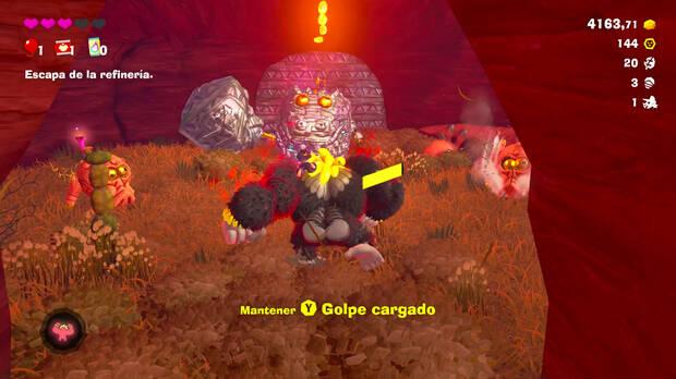 Bananza Kong posee una fuerza brutal, capaz de derrotar a enemigos fcilmente y derribar los muros ms resistentes.