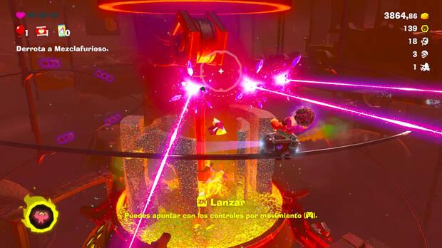 Los jefes no estn nada mal, como este que afrontamos subidos en las vagonetas clsicas de la saga.