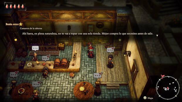 El interior de los edificios está representado con todo lujo de detalles.