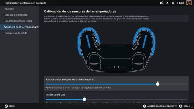 Men�s radiales, t�ctiles, macros, funciones para la empu�adura... las posibilidades del Steam Controller con Steam son casi infinitas.