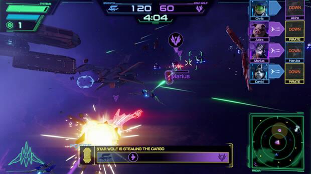 El modo batalla tiene modo local y online para partidas 4v4 en tres escenarios distintos.