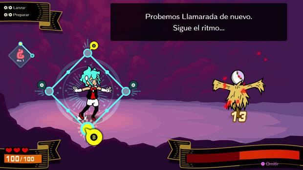 Tenemos una modalidad RPG en que seguir el ritmo para lanzar hechizos.