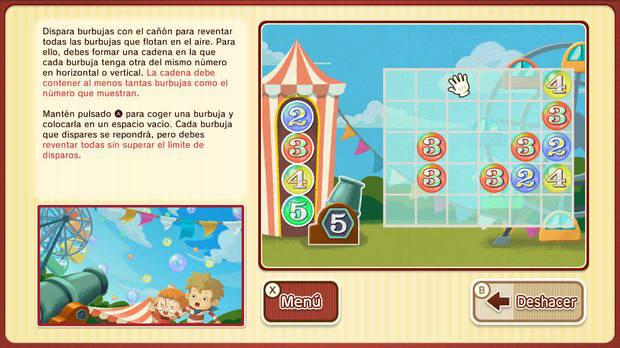 Los puzles son muy variados, divertidos y distintos. Aunque hereda muchos de la edición de iOS y Android o 3DS, ofrece 40 nuevos rompecabezas.