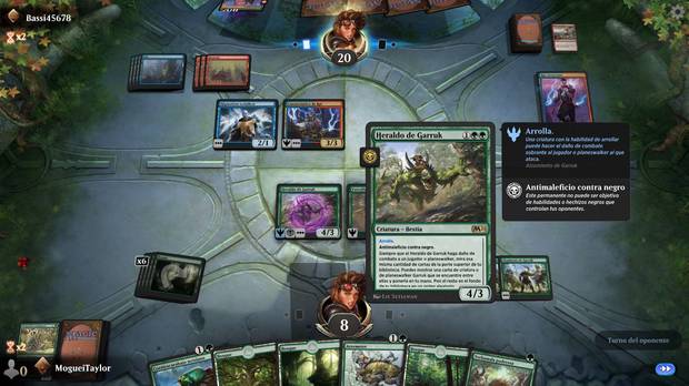 El mazo de Garruk, que vuelve a ser monocolor verde tras su maldición, está diseñado para hacer crecer a las criaturas, dopándolas de contadores.
