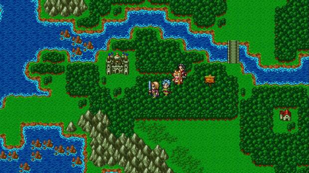 En el modo retro veremos a los personajes de nuestro grupo cuando exploremos el mapa.