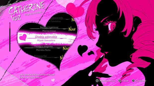 En Nintendo Switch hay tres nuevas actrices japonesas para interpretar a Catherine.
