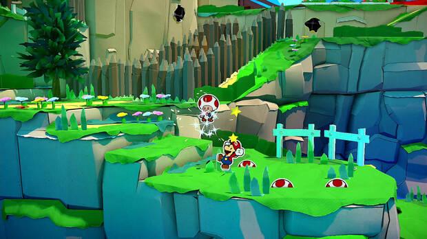 Encontrar y rescatar a los muchos Toad que hay escondidos por el escenario nos dará ventajas en los combates y nos permitirá devolver al mundo a la normalidad, desbloqueando tiendas, servicios y nuevos lugares inicialmente inaccesibles.