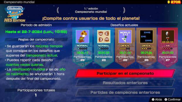Cada semana, tendremos 5 pruebas en las que competir en Campeonato Mundial y es el único modo con marcadores online.