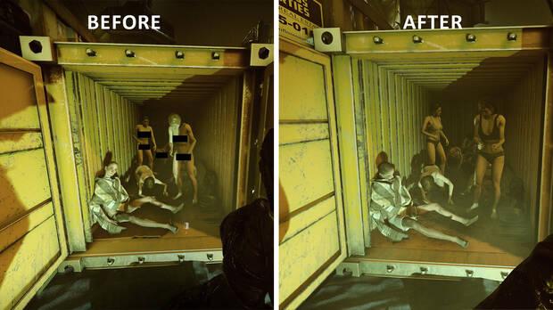 Uno de los aspectos que se ha censurado del juego para poder salir en consolas es la desnudez.