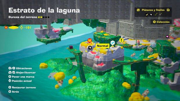 Los escenarios pueden recorrerse de mltiples maneras gracias al poder de destruccin de Donkey.