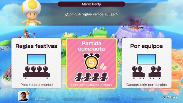 El modo Mario Party tradicional incluye ahora varias novedades, como las partidas compactas que no llevan tanto tiempo.