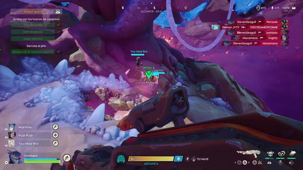 La cooperacin es fundamental, tanto en la nave como cuando vamos a las incursiones para enfrentarnos a enemigos.