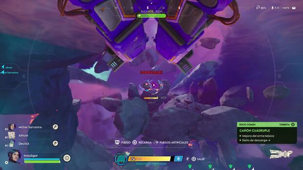 El uso de las torretas para defendernos mientras vamos en la nave es de lo ms satisfactorio del juego.