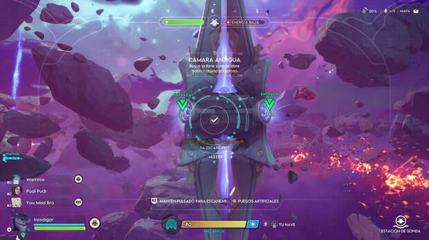 Utilizar la sonda nos permite marcar puntos de inters en el mapa para que nuestros compaeros los vean.