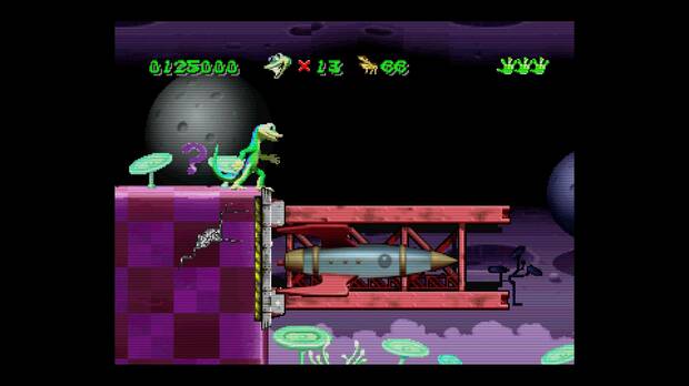 Gex 1 es el juego que peor ha envejecido por culpa de unos controles un tanto duros y la poca variedad de sus escenarios.