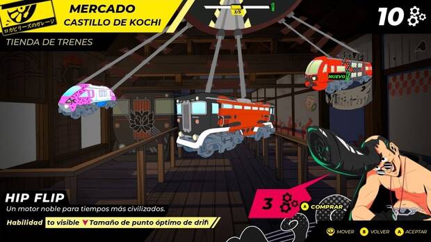 Cuando vayamos avanzando, podremos comprar nuevos trenes y personalizarlos.