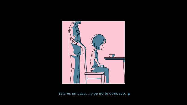 Una niña despierta en su casa, pero en vez de a su padre se encuentra a un extraño.