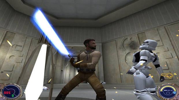 Kyle Katarn no se considera un Jedi tras ser tentado por el Lado Oscuro. En sus propias palabras es ‘un simple tío con un sable de luz’.