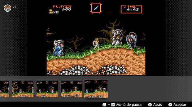 Si no tienes paciencia con la enorme dificultad de 'Super Ghouls’n Ghosts', gracias al sistema de rebobinado se te hará más asequible.