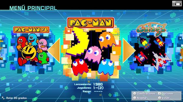 Este es el menú principal del recopilatorio, desde el que podemos seleccionar cada uno de los 11 juegos.