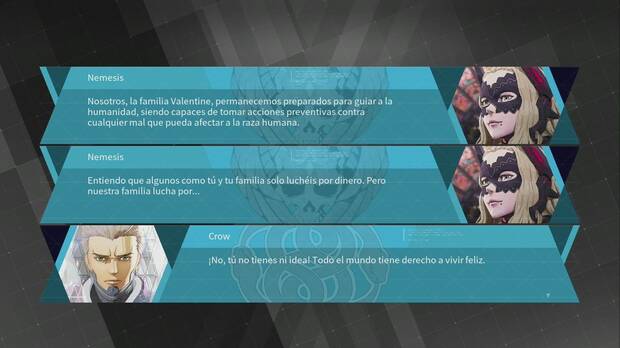 La mayoría de las conversaciones entre los mercenarios (nuestro personaje es mudo) se desarrollarán en texto, aunque también hay cinemáticas antes de las misiones principales y en otros momentos puntuales.