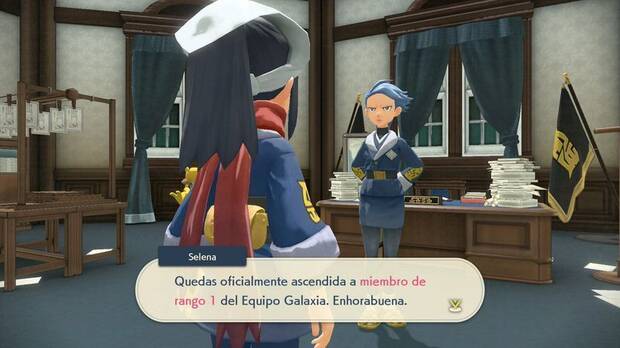 Al completar la Pokédex subiremos de rango en el Equipo Galaxia y desbloquearemos nuevas zonas.