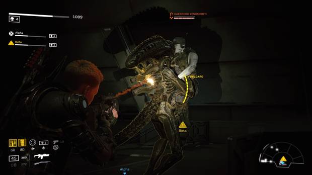 Los guerreros xenomorfos son duros de roer, pueden quitarnos mucha vida sin apenas esfuerzo.