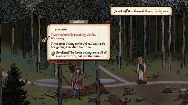 Se puede elegir entre una caligrafía de estilo medieval o textos más legibles, entre otras opciones de accesibilidad.