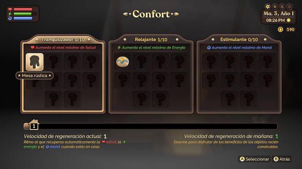 Decorando aumentamos el confort de nuestro hogar, lo que aumenta la salud, la energía y el maná del avatar.