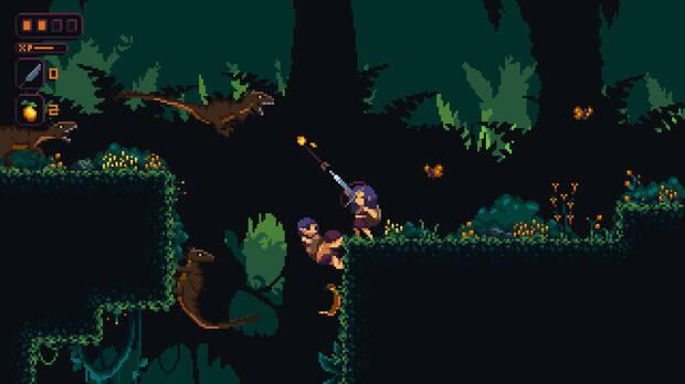 El pixelart no priva al motor grfico de ofrecer sobresalientes escenas animadas.