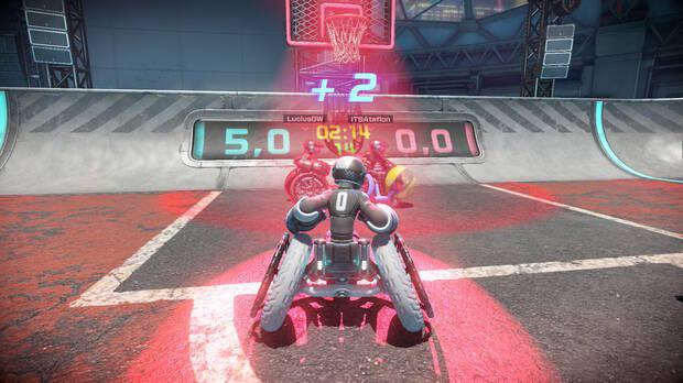 Si levantamos los Joy-Con 2 podremos mover las manos de nuestro personaje para, por ejemplo, entorpecer los tiros de nuestros rivales cuando defendamos.