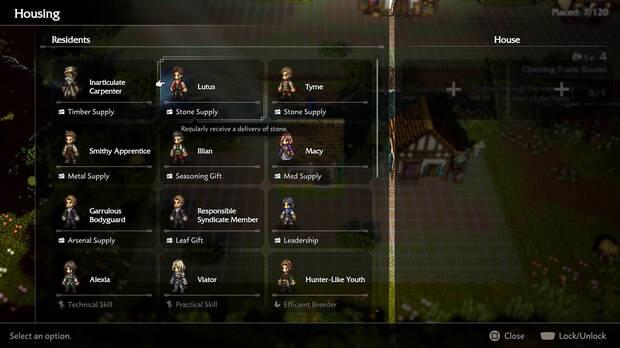 Podemos consultar el registro de habitantes y sus funciones.