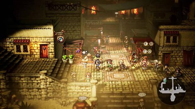 Todo el grupo nos acompaa al explorar ciudades, exteriores y mazmorras.