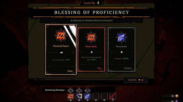 Subir de nivel implica poder mejorar alguna de las facetas de las habilidades de nuestro <i>build</i>