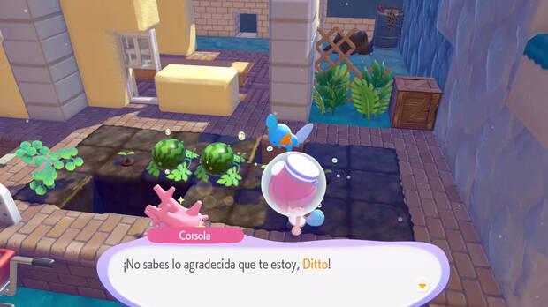 Los cultivos bajo el agua requieren de Pokémon capaces de abonar. Lo que haga falta para conseguir ricas sandías.