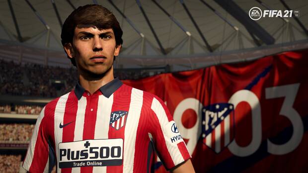 Así luce la estrella del Atlético de Madrid en 'FIFA 21'.