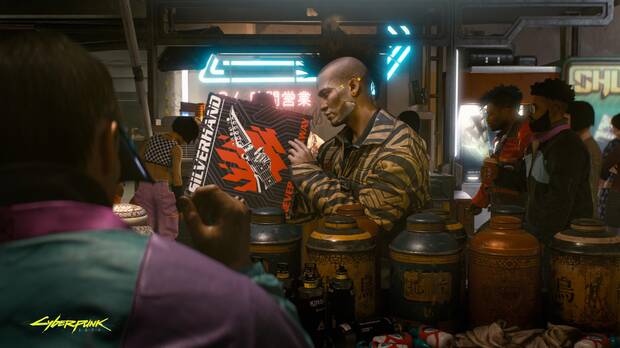En 'Cyberpunk 2077' todavía se estilan los vinilos, aquí vemos el single 'Never Fade Away' de Johnny Silverhand.