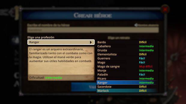 Al inicio de la aventura debemos elegir la clase de nuestro protagonista, existiendo una buena gama de personajes distintos con sus correspondientes apariencias (tambin elegibles).