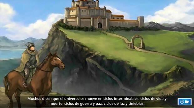 El argumento tiene bastante peso a lo largo de la aventura, pudiendo disfrutar de textos en español e ilustraciones como esta que tenéis aquí.