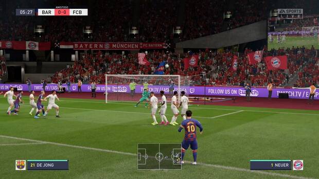 'FIFA 20' cuenta con mejoras jugables que mejoran la experiencia en el césped. Nos ha gustado particularmente el sistema de lanzamiento de faltas y penaltis.