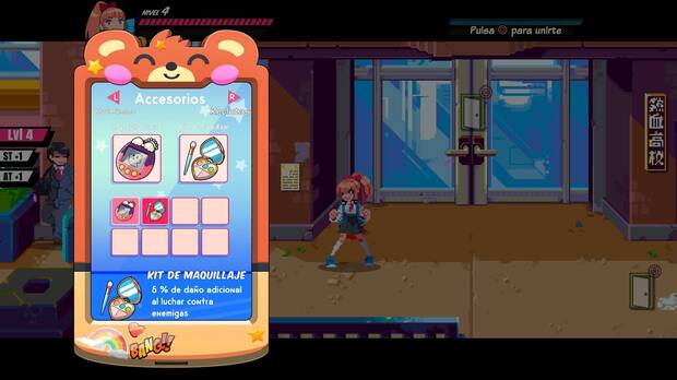 Hay una pequeña personalización de las protagonistas, y la libertad de movimiento por la ciudad -al menos más que en otros 'beat’ em up'- le da un mayor interés.