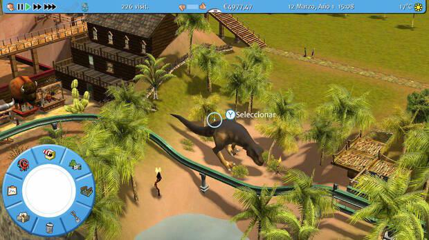 Podemos decorar nuestro parque temático con muchos elementos procedentes de diferentes colecciones. ¿Os gusta el T.rex?