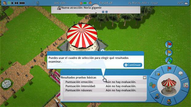 Aquí podéis ver una muestra de los menús y la interfaz. Radial, selección con el joystick y algunas opciones contextuales.